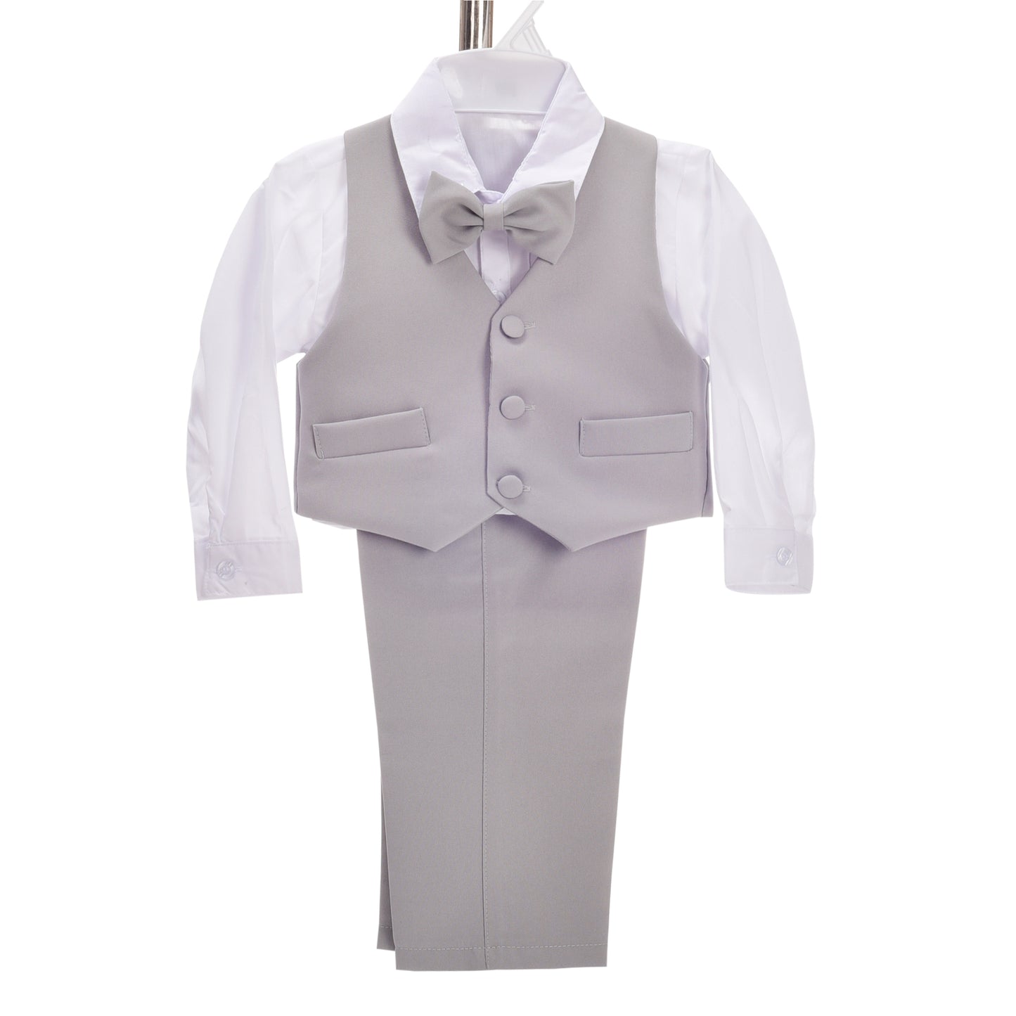 Baby Boys' Suits & Blazers Wedding Outfit 5 Pieces Set - Light Gray