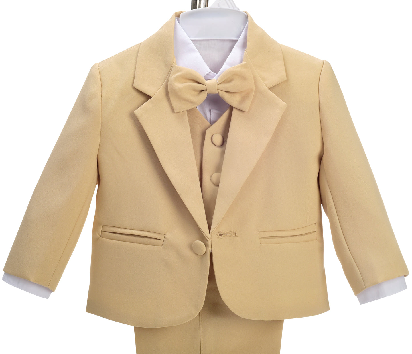 Baby Boys' Suits & Blazers Wedding Outfit 5 Pieces Set - Khaki