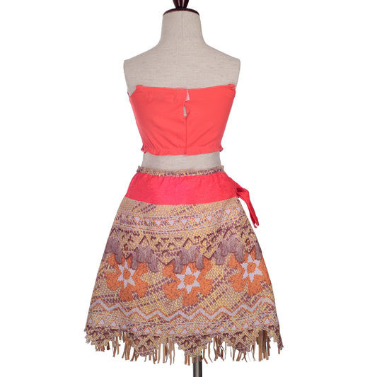 Girls Princess Costumes with Necklace Dress Up Skirt Set Halloween Fancy Dress