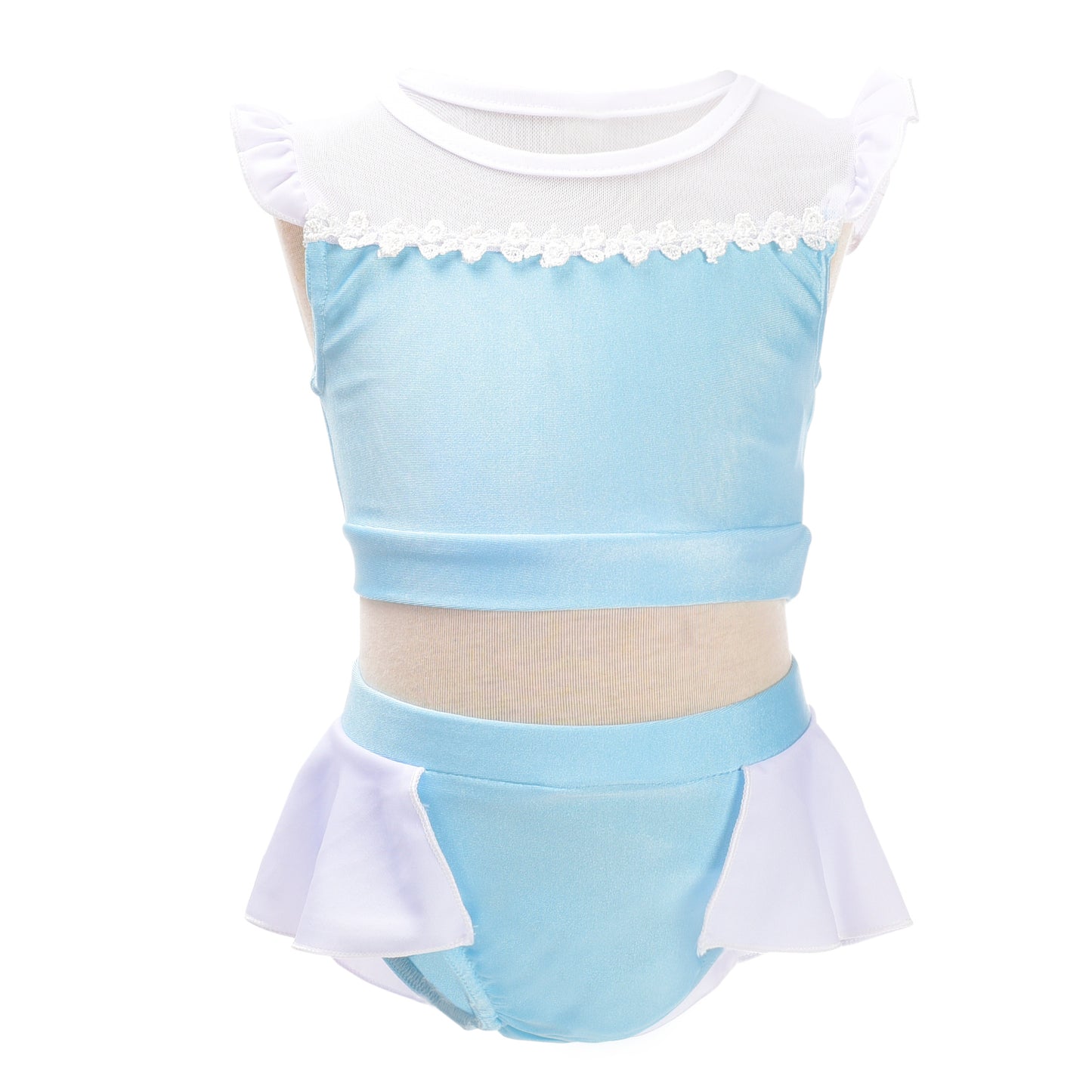 Girls Princess Cinderella Swimming Costume 2 Piece Swimsuit Swimwear Swim Wear Bathing Suit