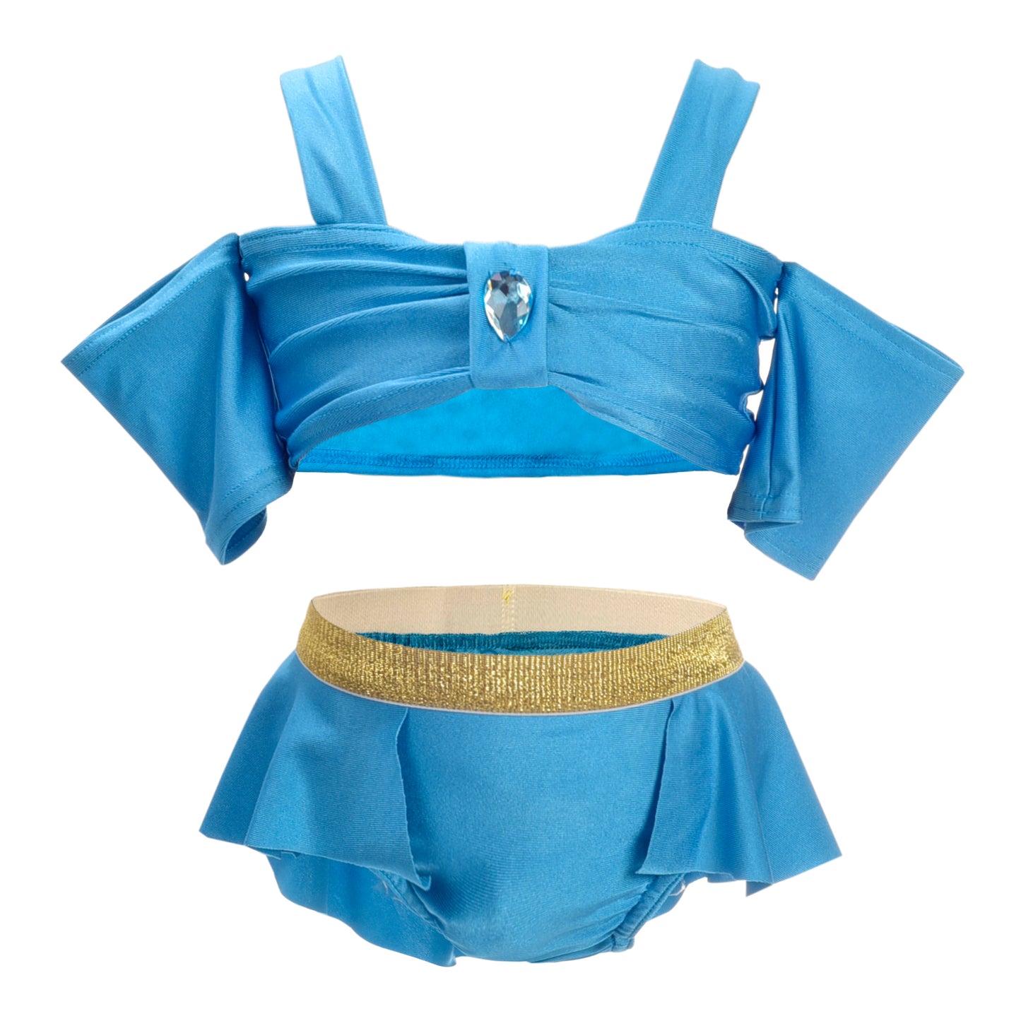 Girls Princess Jasmine Swimming Costume 2 Piece Swimsuit Swimwear Swim Wear Bathing Suit