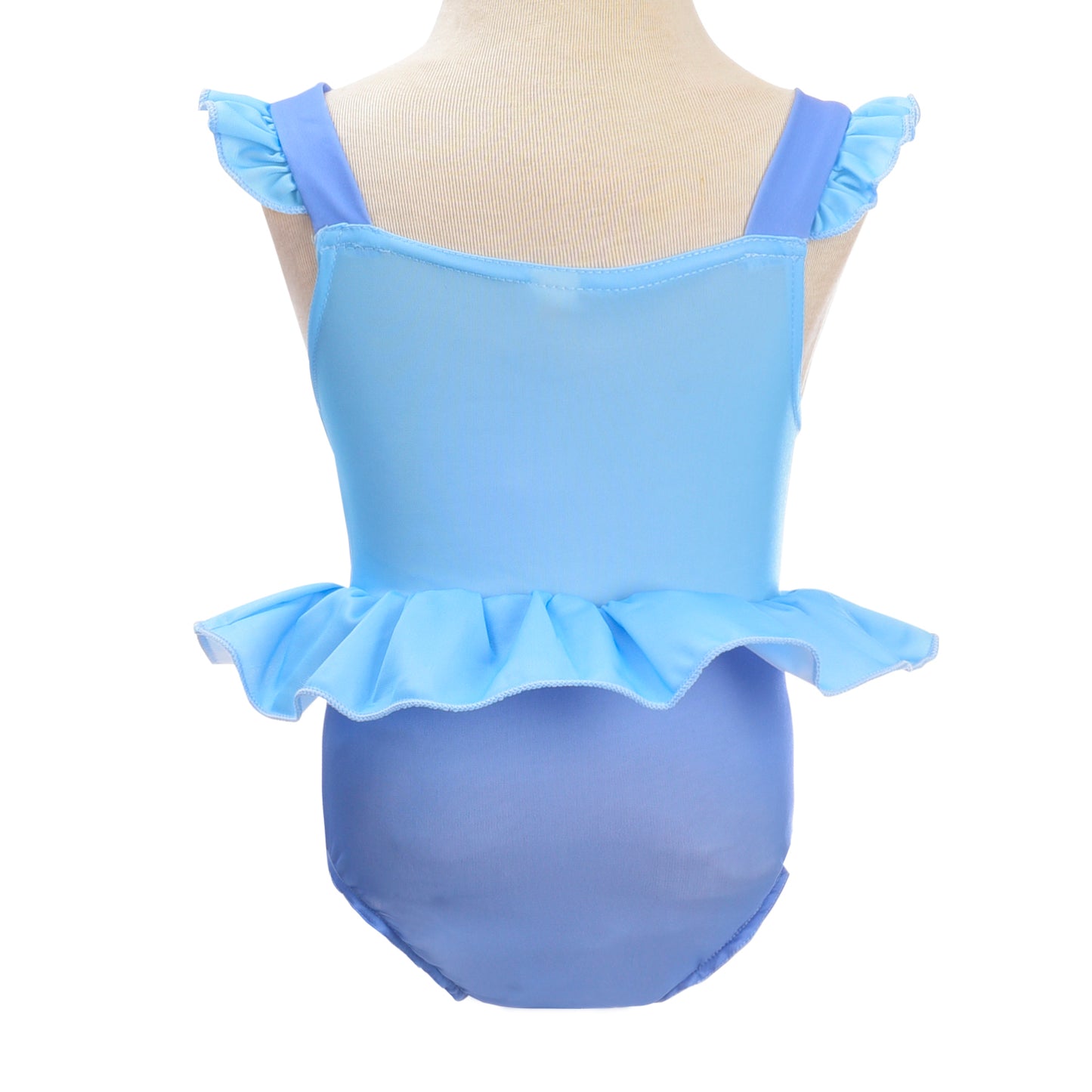 Girls Princess Elsa Travel Dress Swimming Costume with Skirt One Piece Swimsuit Swimwear Bathing Suit