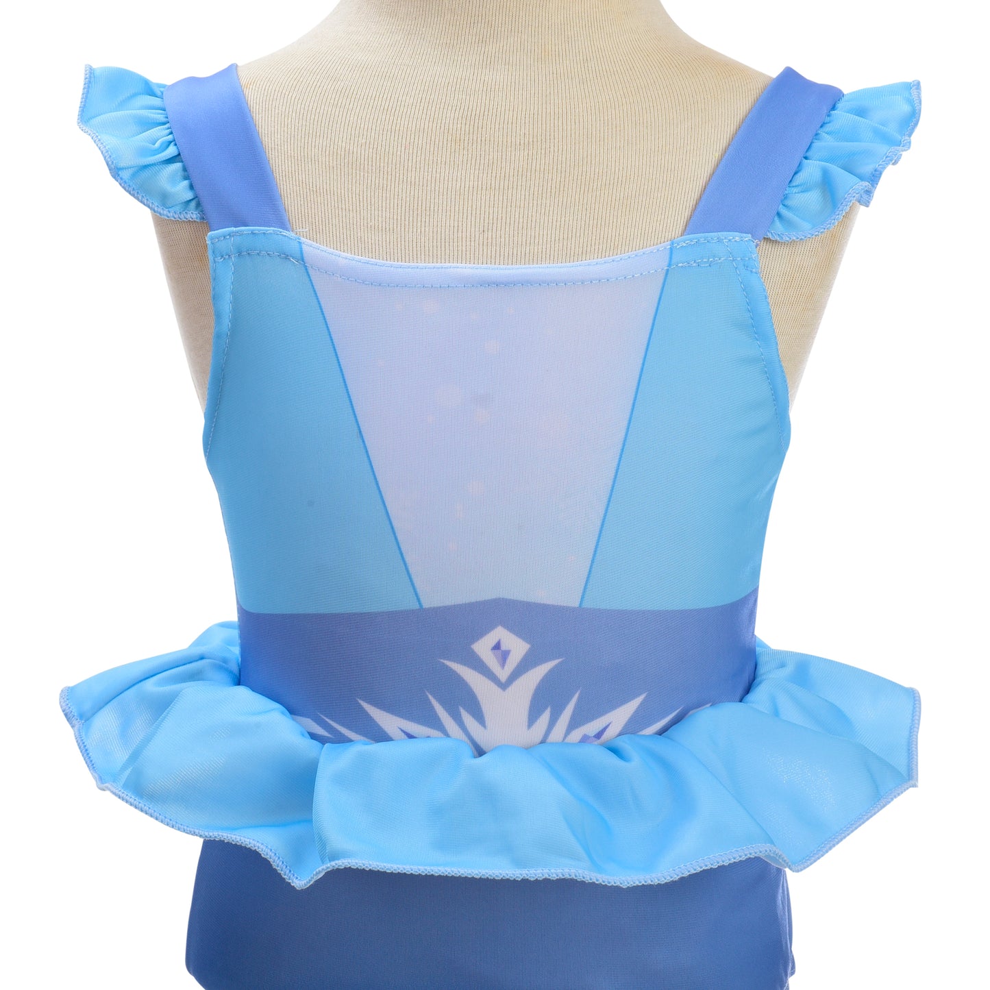 Girls Princess Elsa Travel Dress Swimming Costume with Skirt One Piece Swimsuit Swimwear Bathing Suit