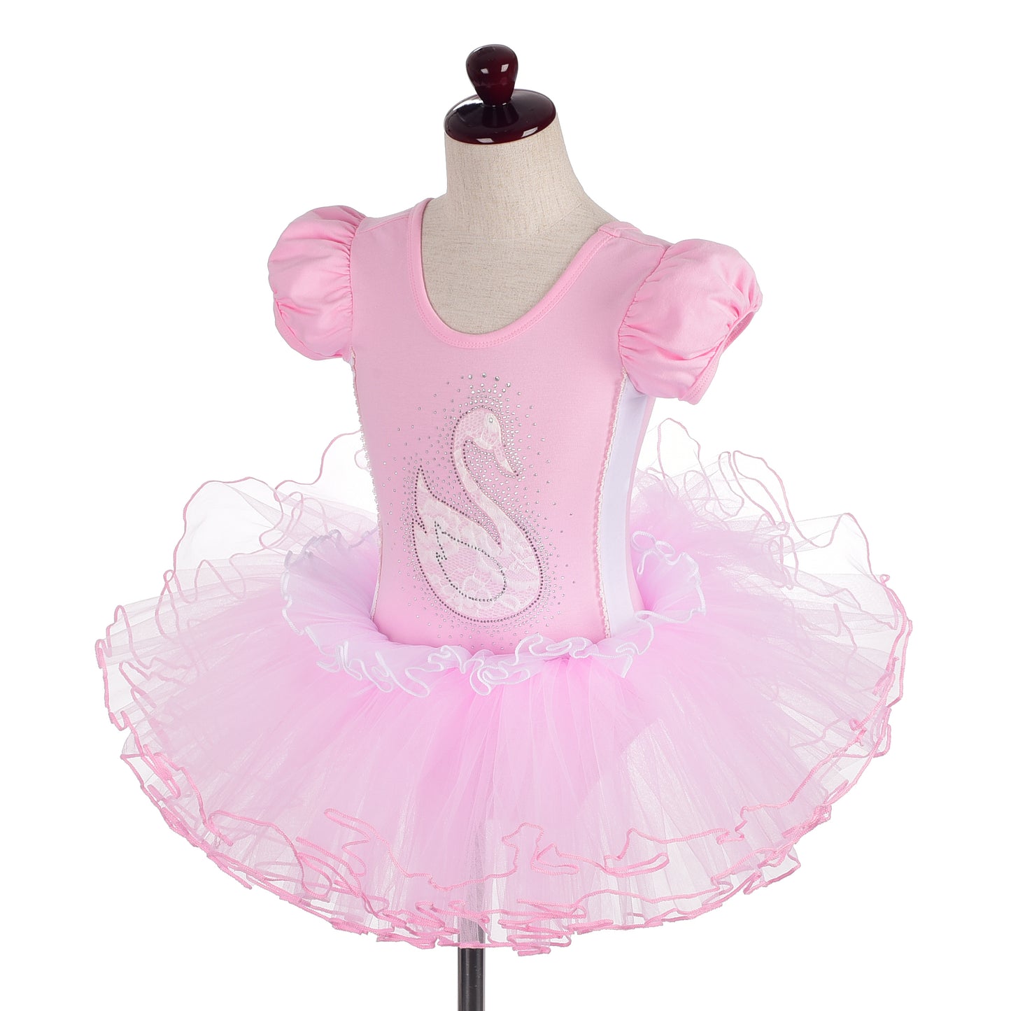 Girls Swan Ballet Tutu Dress Ballerina Dance Wear Leotard with Skirt