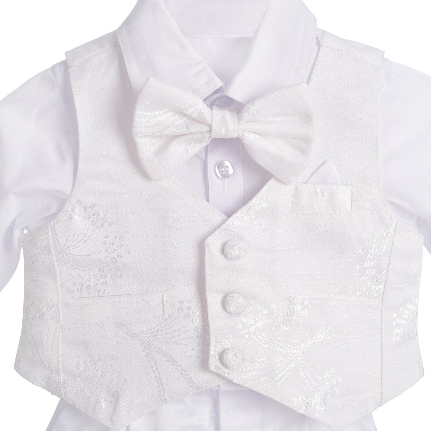 Baby Boys Christening Clothing Baptism Outfits with Bonnet - Long Sleeve