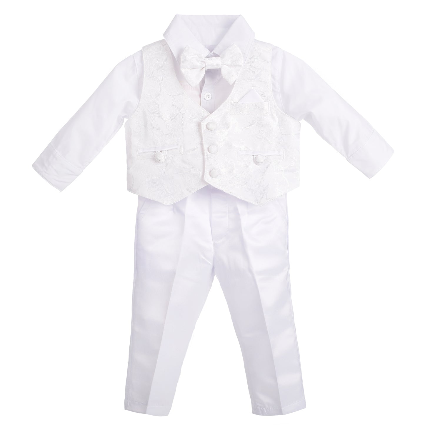 Baby Boys Christening Clothing Baptism Outfits with Bonnet - Long Sleeve