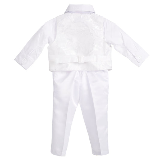 Baby Boys Christening Clothing Baptism Outfits with Bonnet - Long Sleeve
