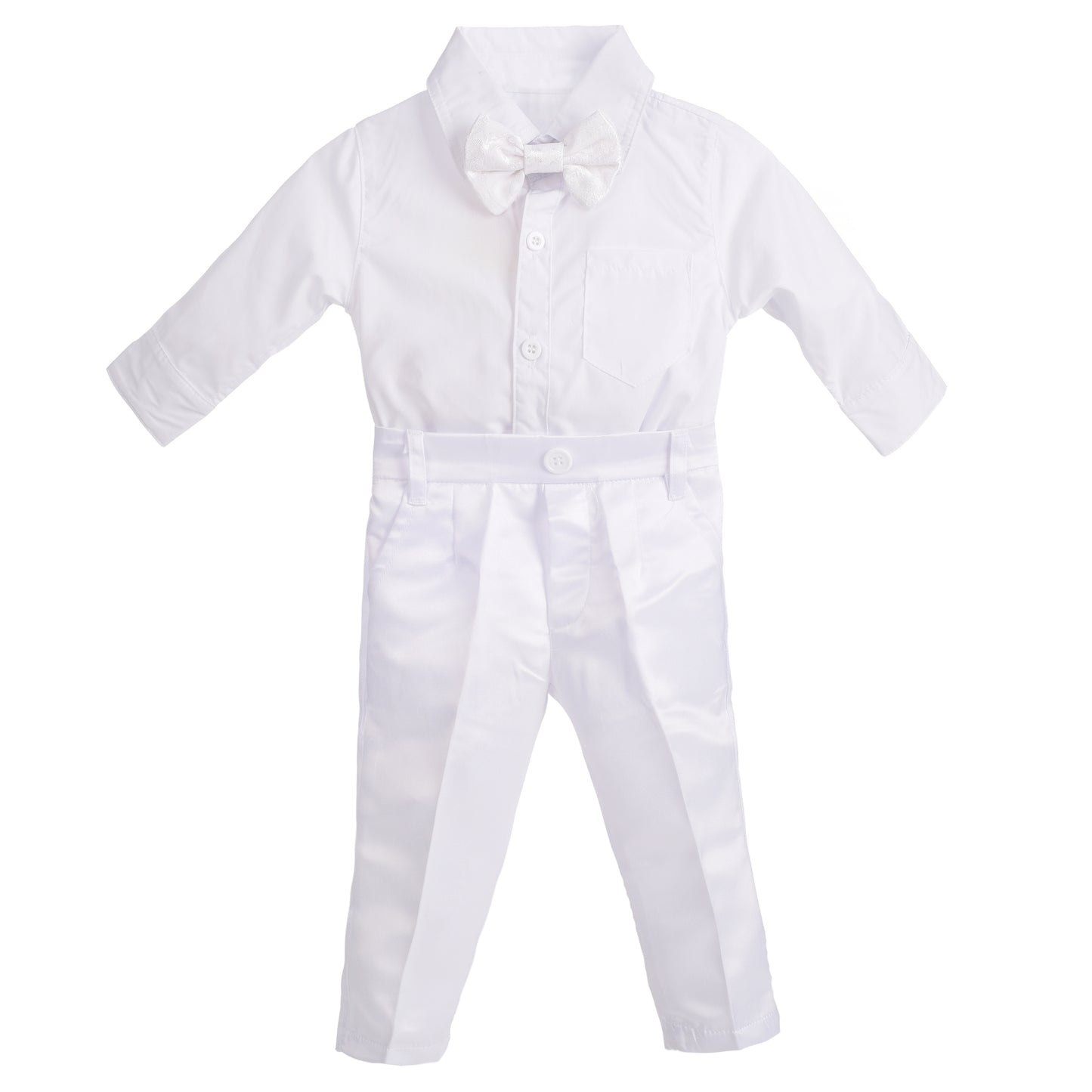 Baby Boys Christening Clothing Baptism Outfits with Bonnet - Long Sleeve