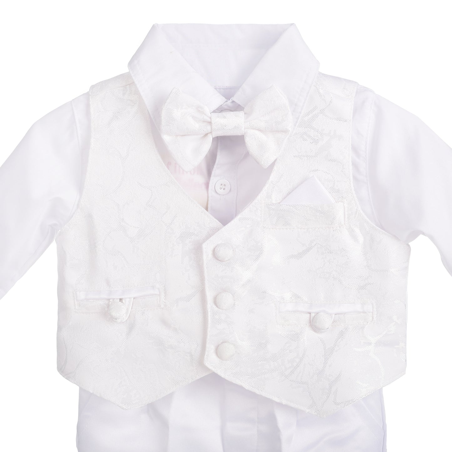 Baby Boys Christening Clothing Baptism Outfits with Bonnet - Long Sleeve