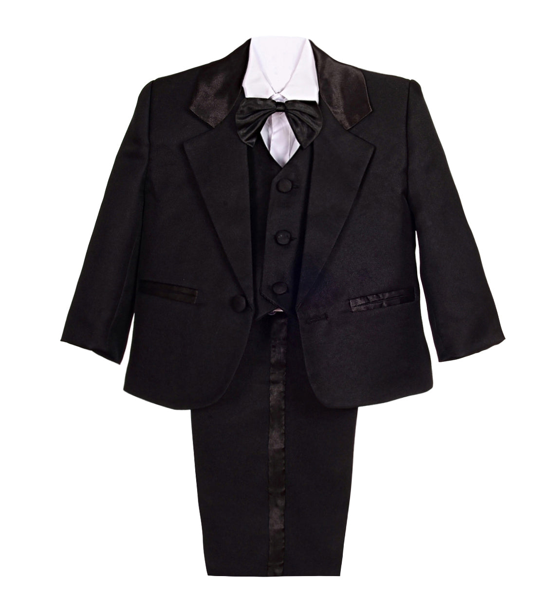 Baby Boys' Suits & Blazers Wedding Outfit 5 Pieces Set - Black