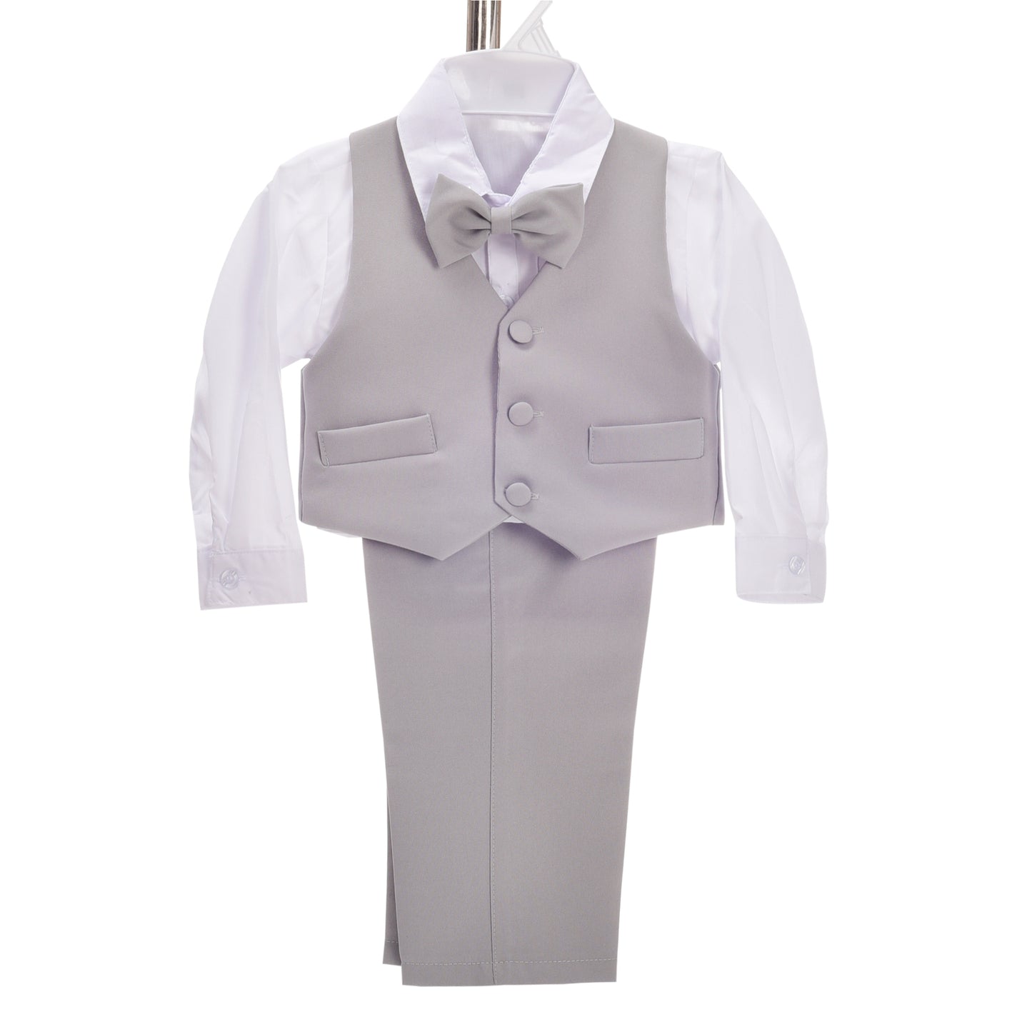 Baby Boys' Suits & Blazers Wedding Outfit 5 Pieces Set - Light Gray