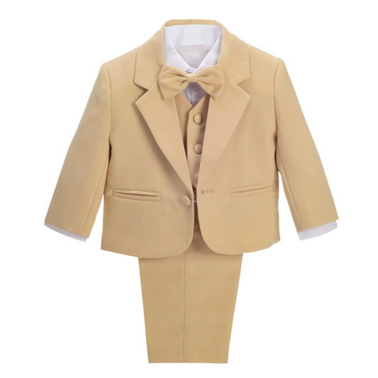 Baby Boys' Suits & Blazers Wedding Outfit 5 Pieces Set - Khaki