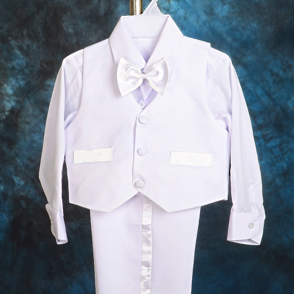 Baby Boys' Suits & Blazers Wedding Outfit 5 Pieces Set - White