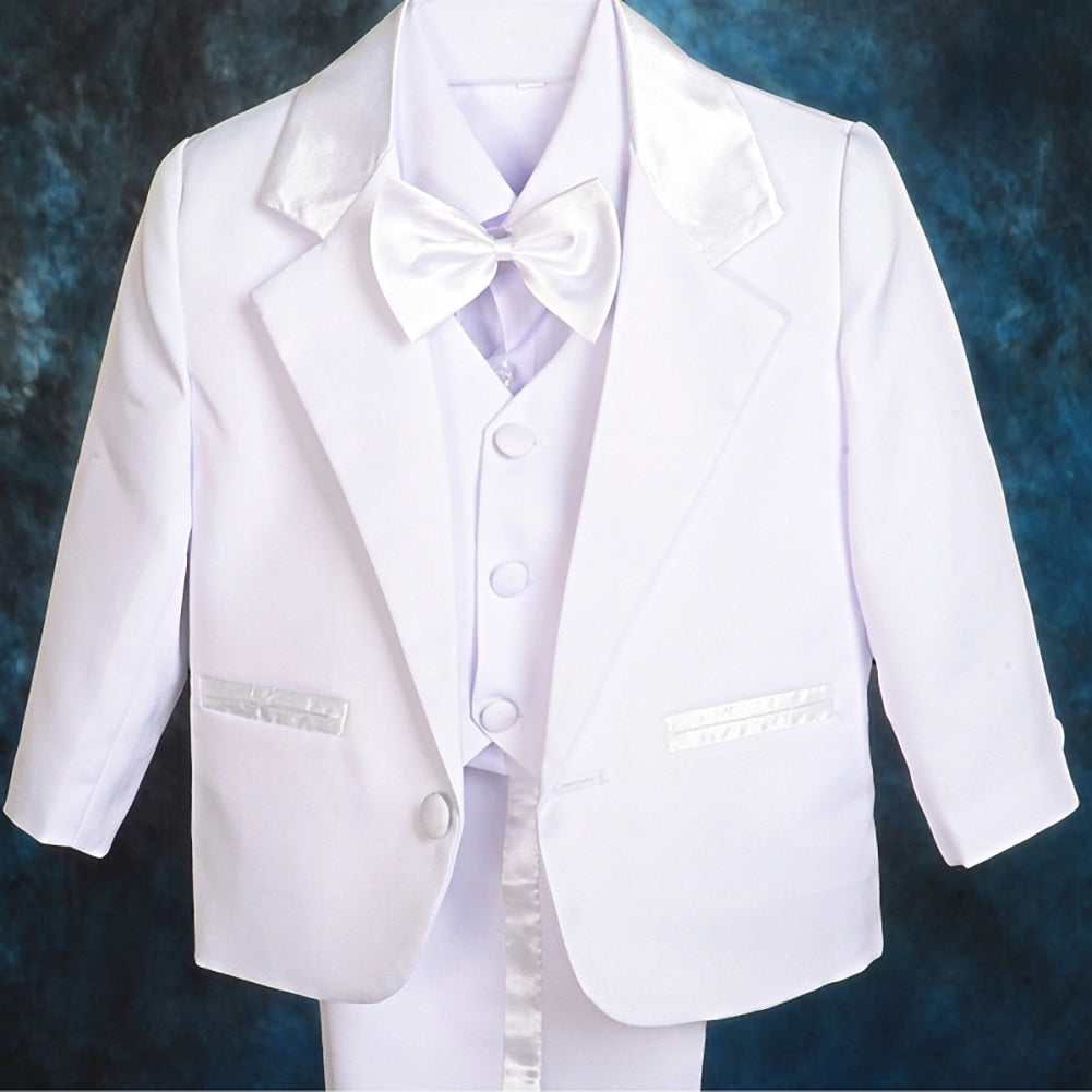 Baby Boys' Suits & Blazers Wedding Outfit 5 Pieces Set - White